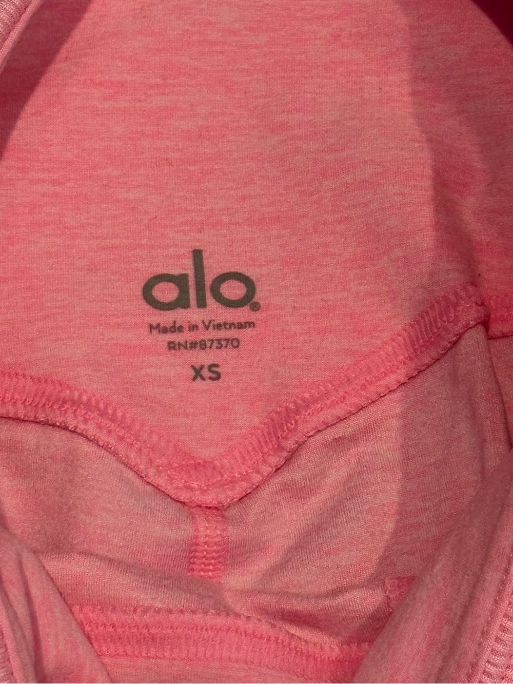 ALO Yoga High-Waist 7/8 length Alosoft leggings with ribbed detail in Pink - Picture 3 of 4